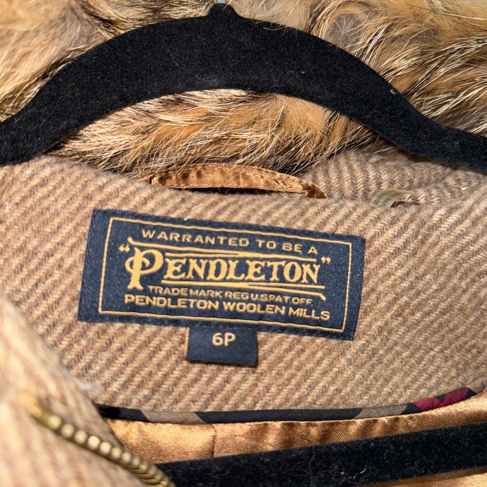 Pendleton Tan Toggle Herringbone Coat With Coyote… - image 4